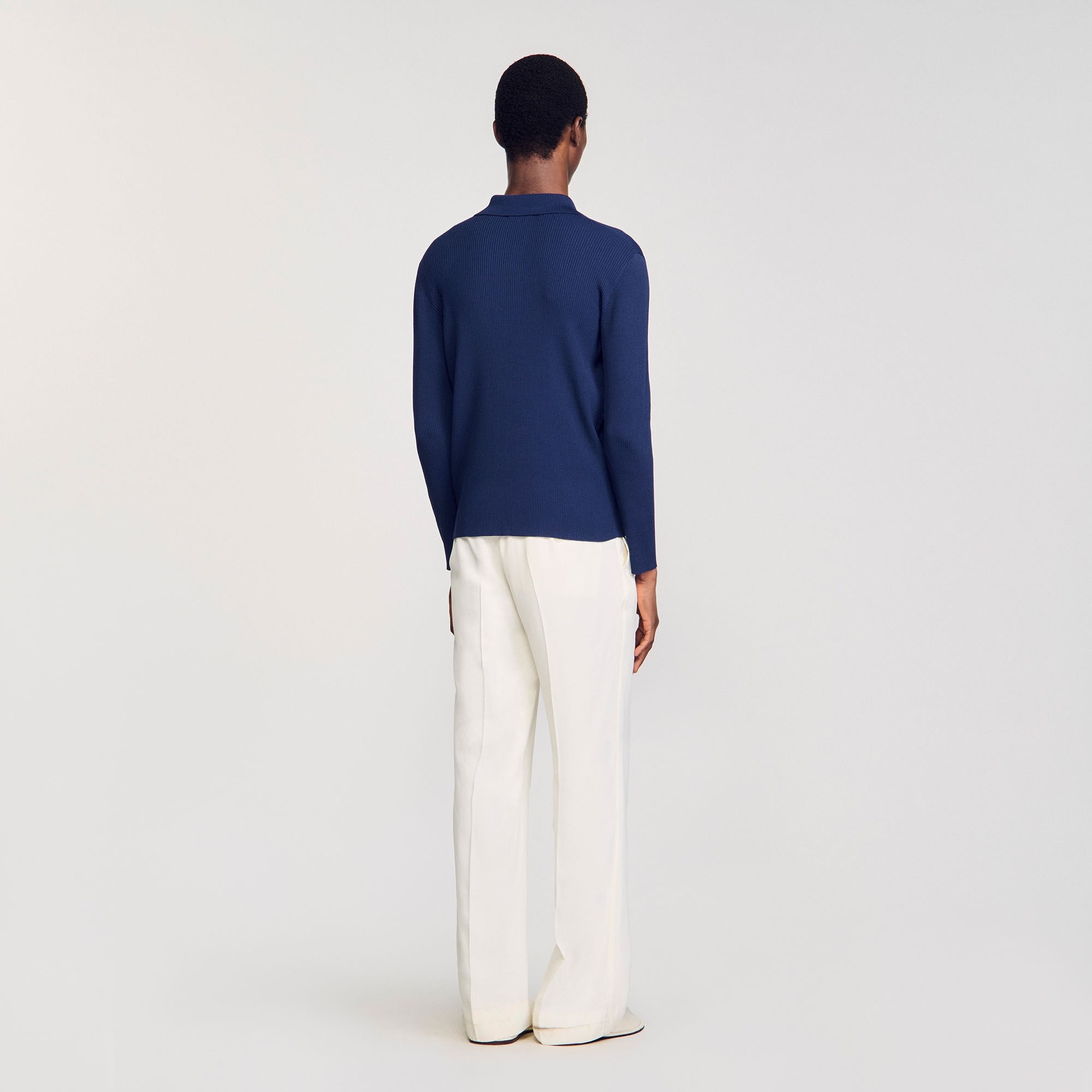RIB KNIT POLO SHIRT - 5