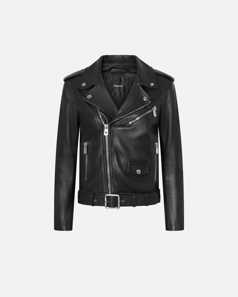 SOFT NAPPA LEATHER BIKER JACKET - 1