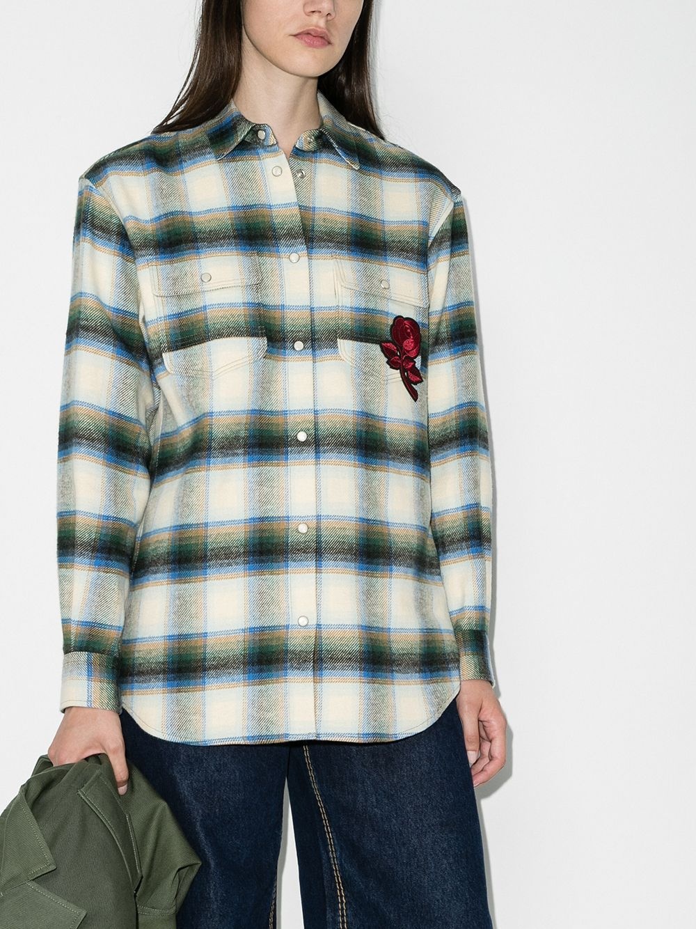 Allison plaid-pattern shirt - 2