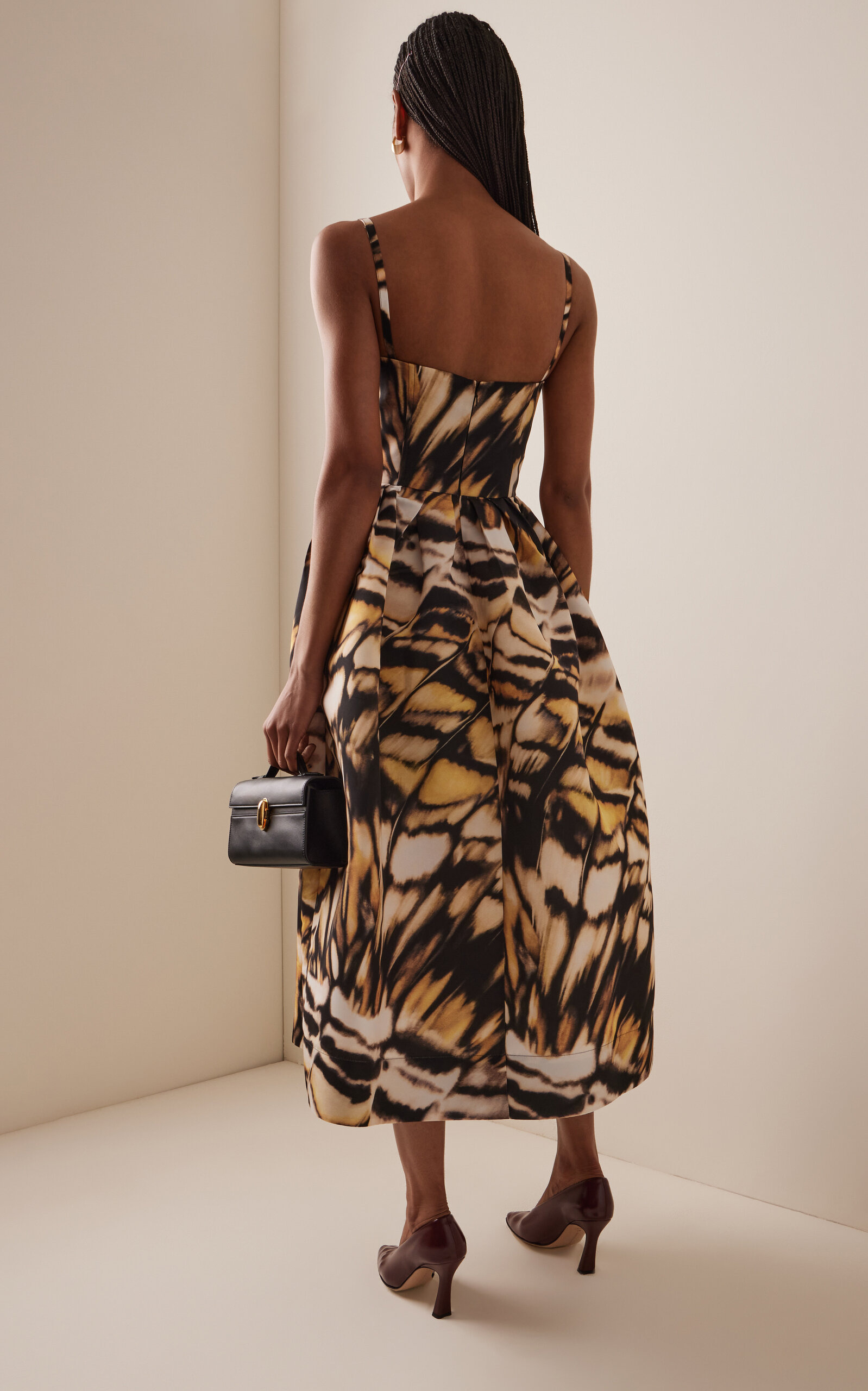 Faille Bustier Midi Dress print - 4