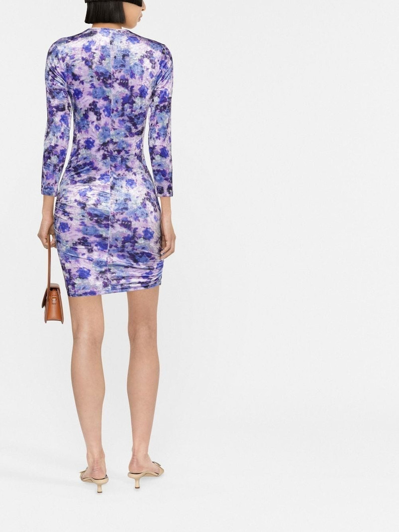 floral-print ruched minidress 4