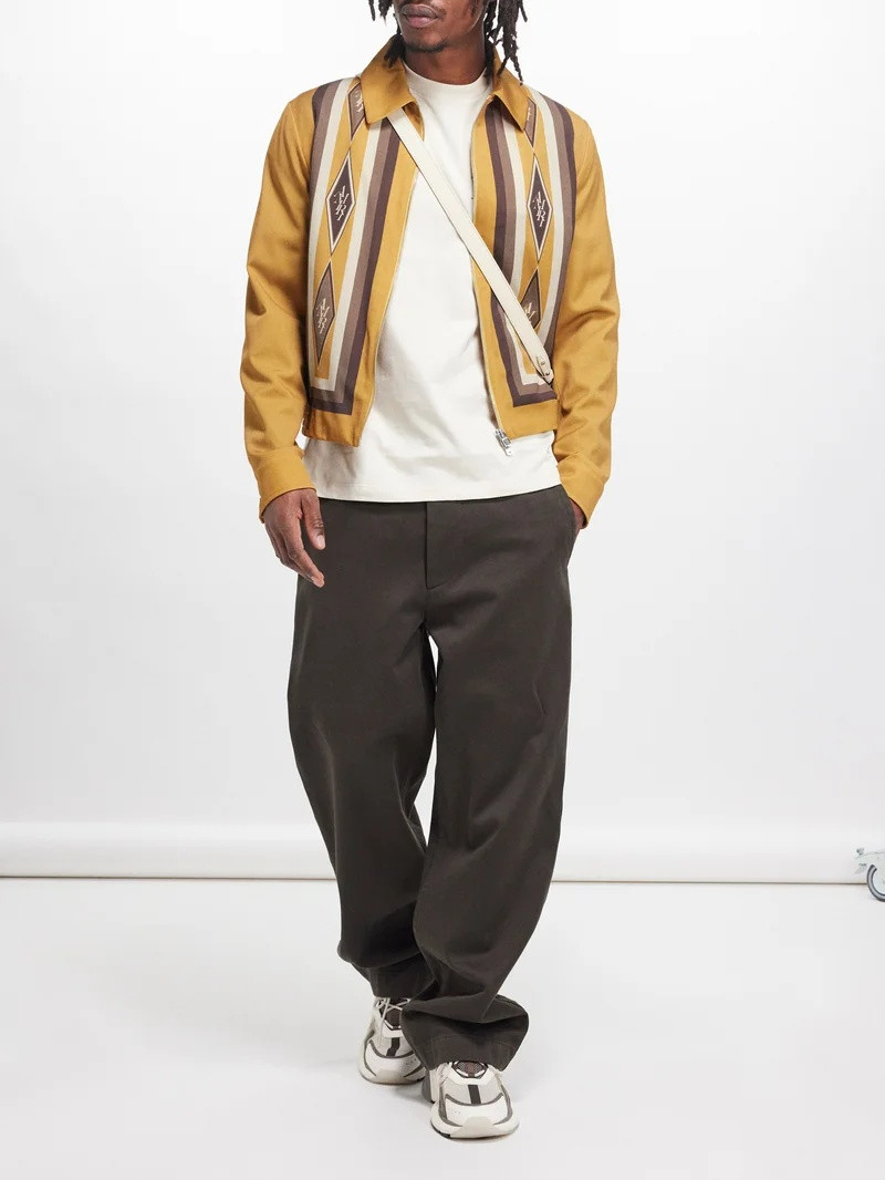 AMIRI Logo-print wool-blend satin jacket outlook