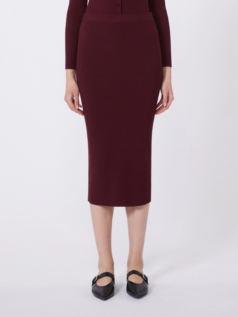 PINZA Viscose pencil skirt - BORDEAUX 3