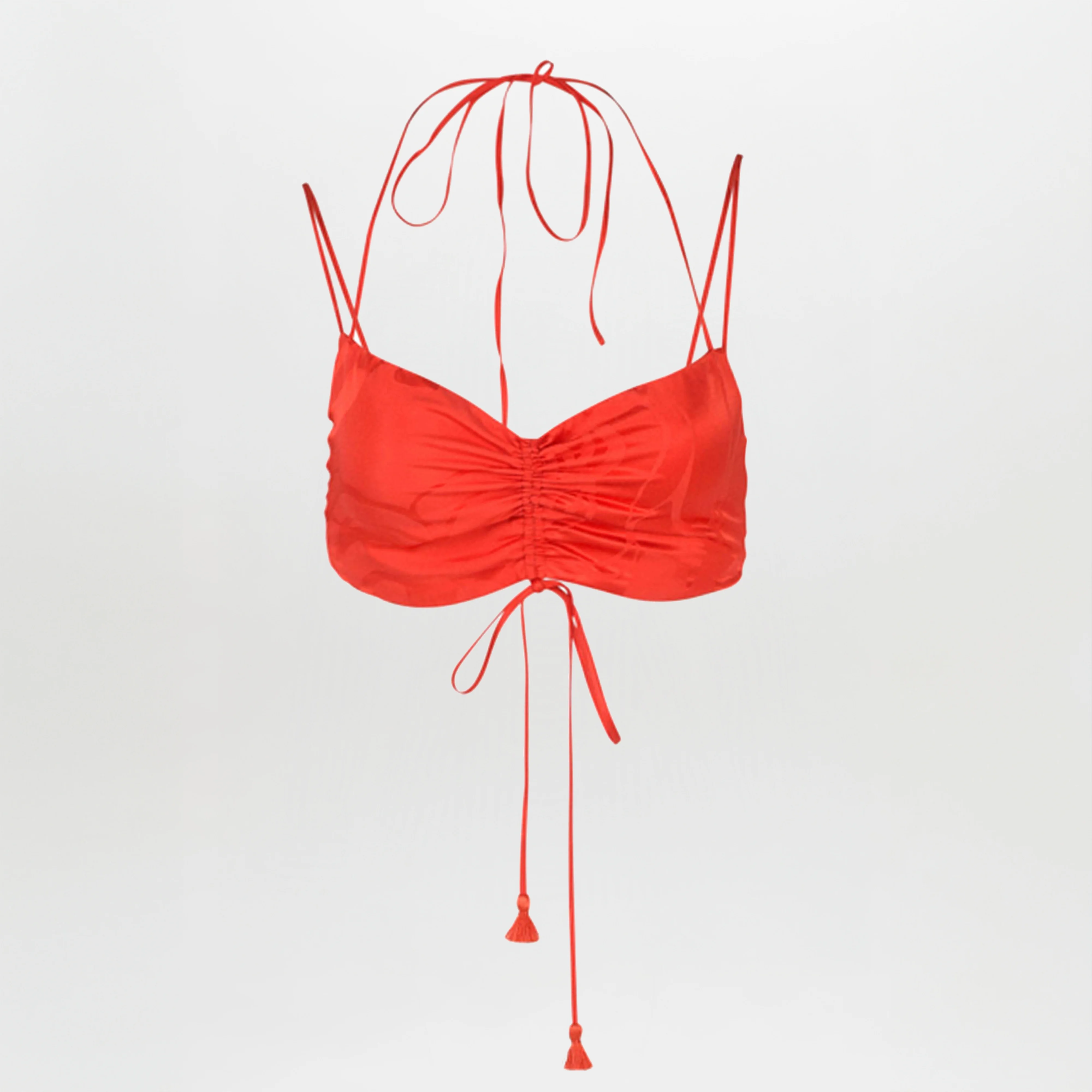 Kayla Top Crimson Jacquard - 1