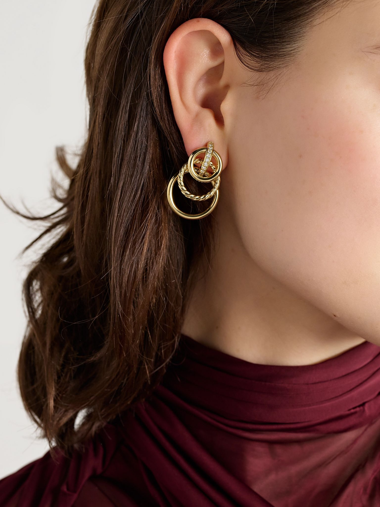 DY Mercer® 18-karat gold diamond earrings Gold - 2