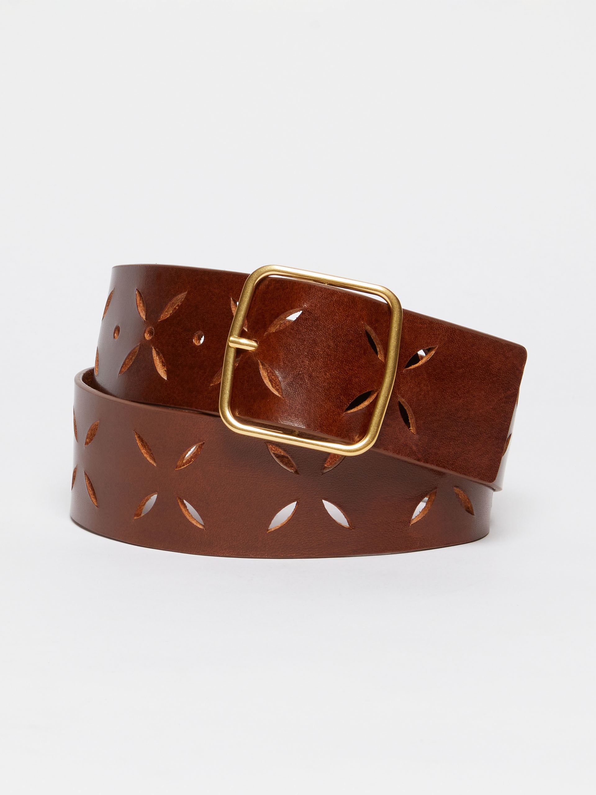 SALMONE Laser-cut leather belt - 1