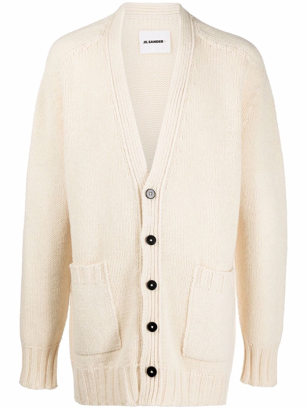 button-up knitted cardigan - 1