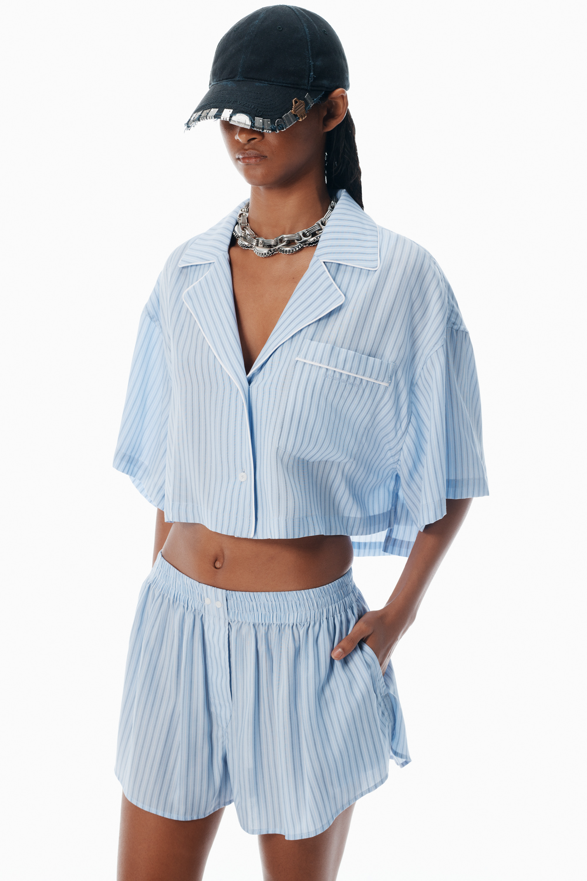 Blue Pajama-Style Shirt - 3