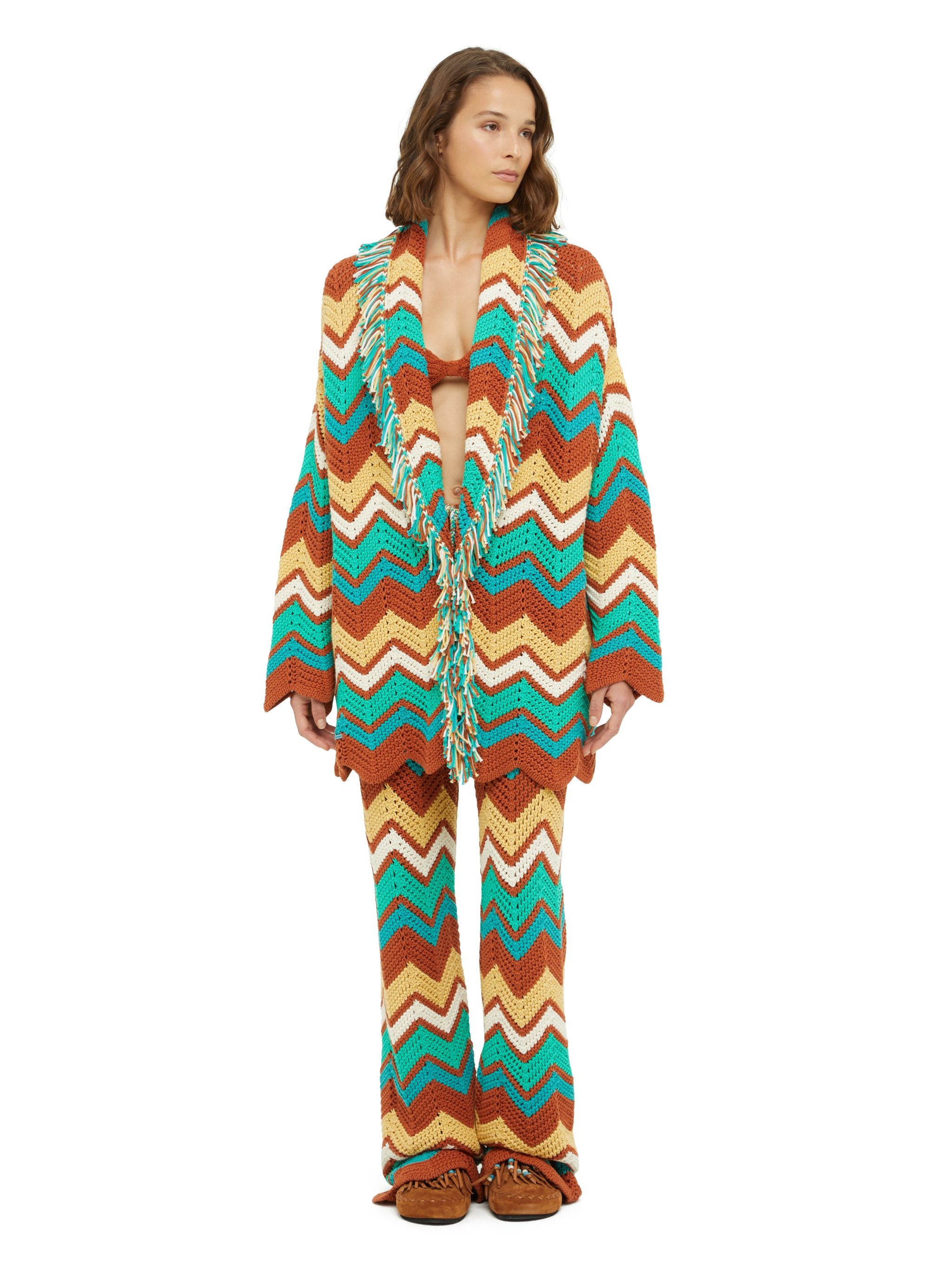 Kaleidoscopic Chevrn Cardigan - 4