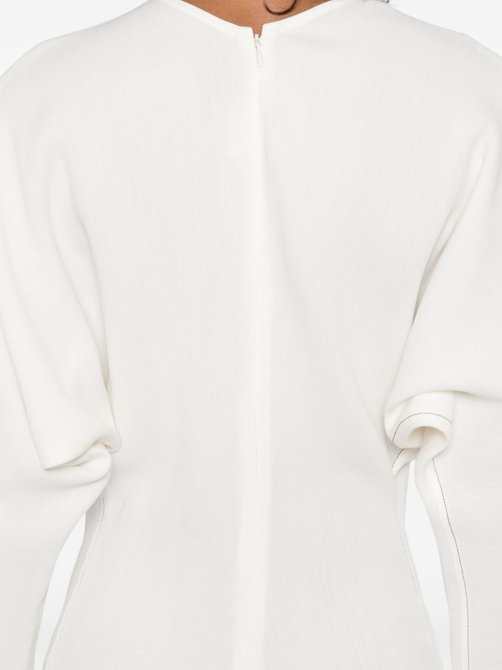 fine-ribbed crepe dress - 5