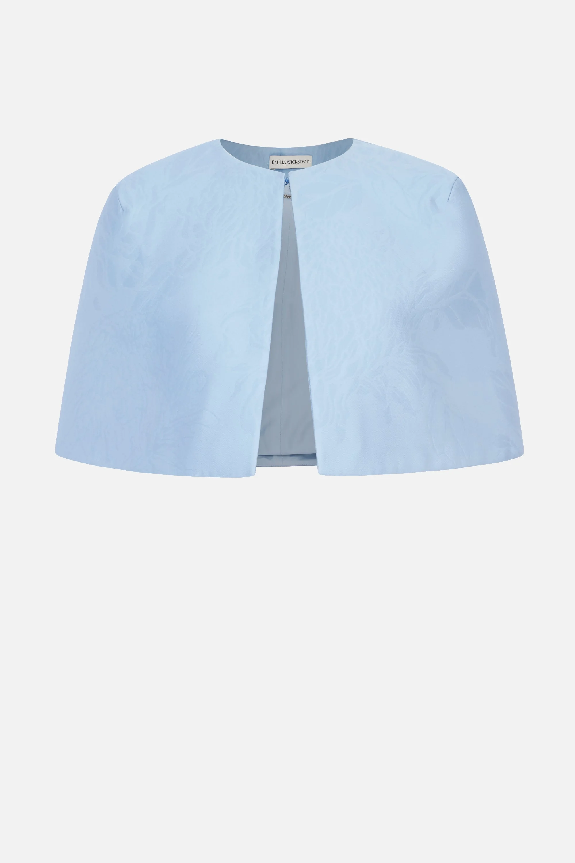 Domie Cape in Blue Embossed Cloque - 1