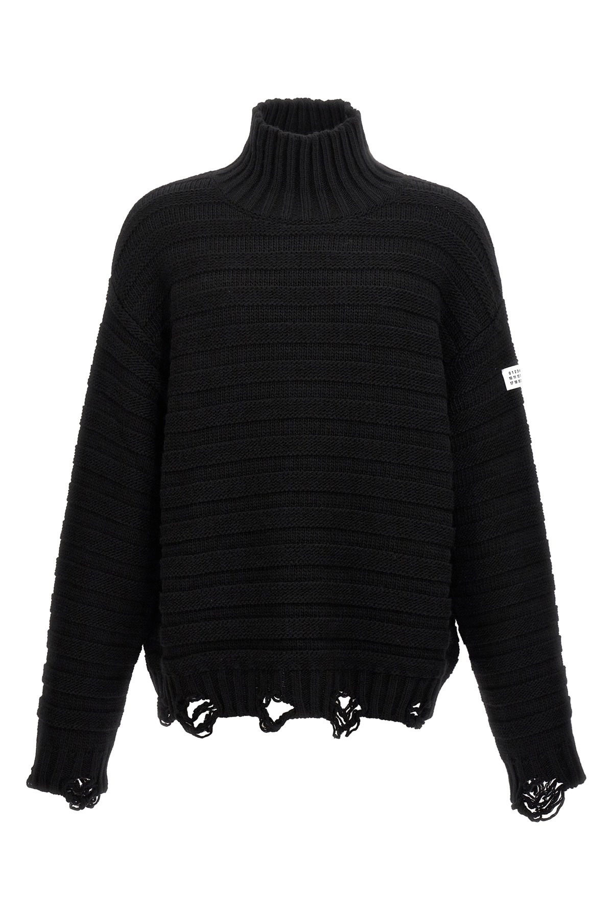 Destroyed ribbed sweater - 1