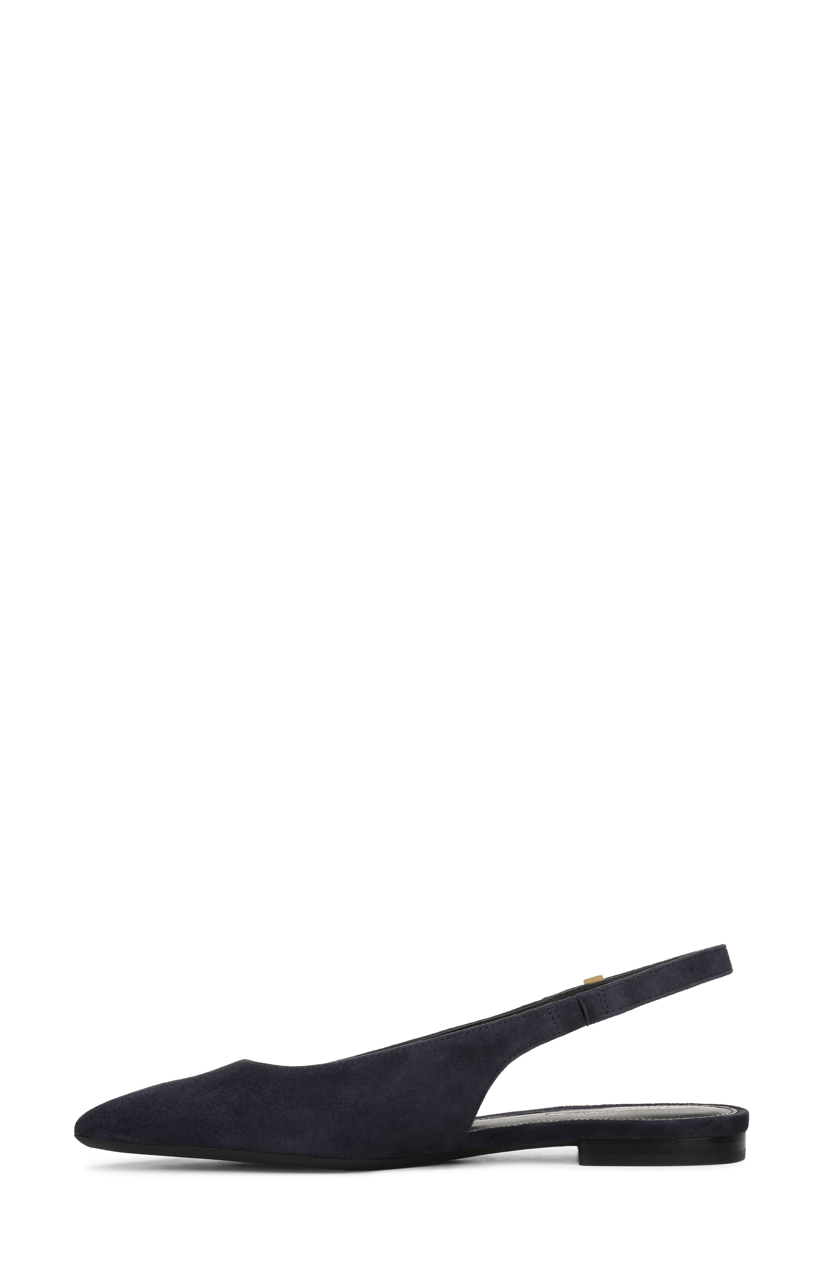 Veronica Beard Shina Slingback Pointed Toe Flat in Navy at Nordstrom - 9