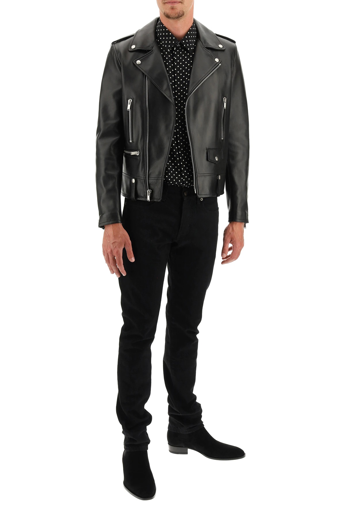 BIKER LEATHER JACKET - 2