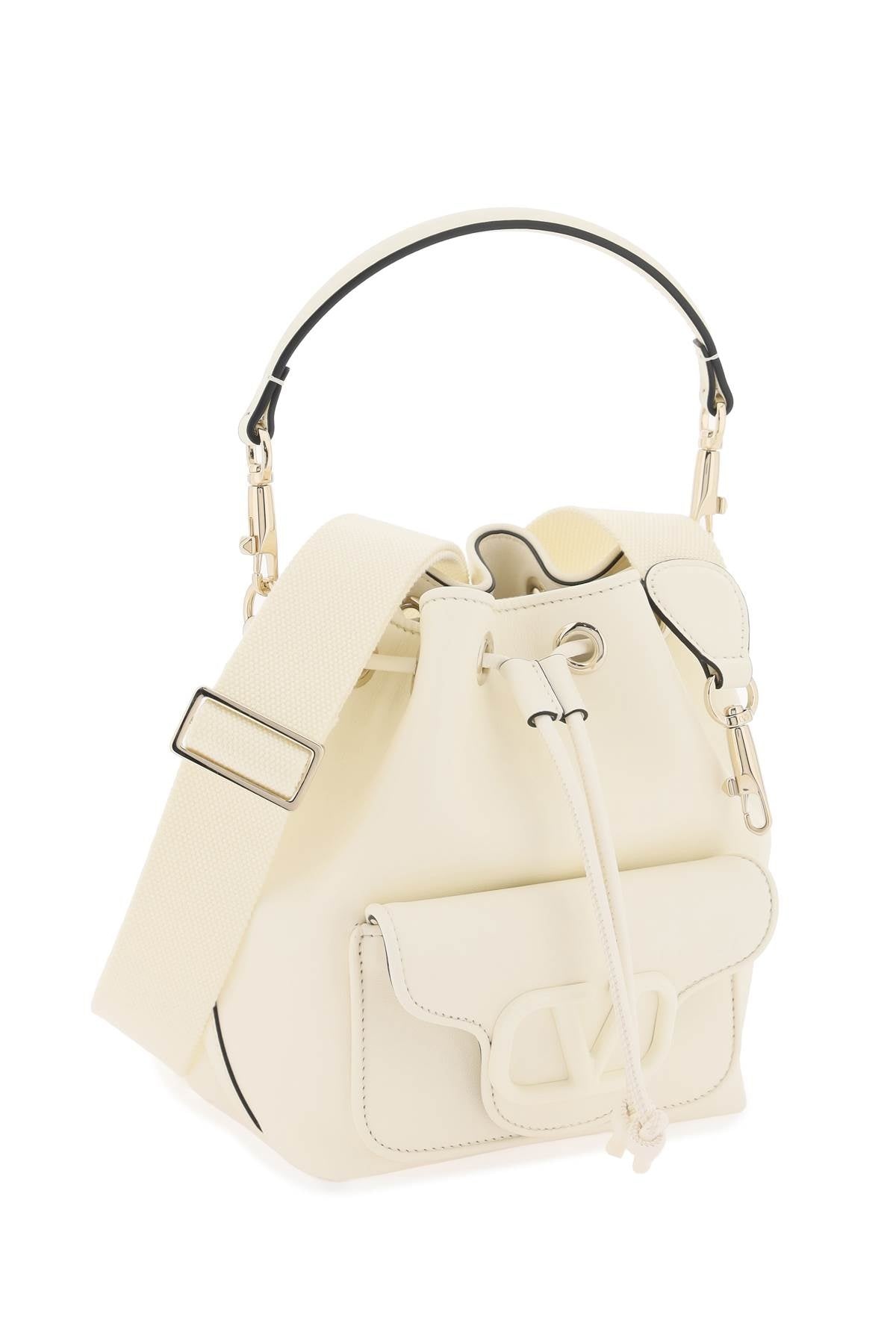 Valentino Garavani Leather Locò Bucket Bag Women - 3