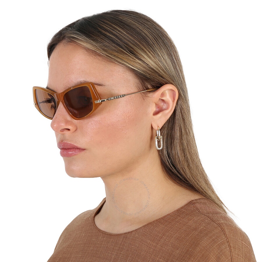 Burberry Brown Irregular Ladies Sunglasses BE4408 409473 52 - 2