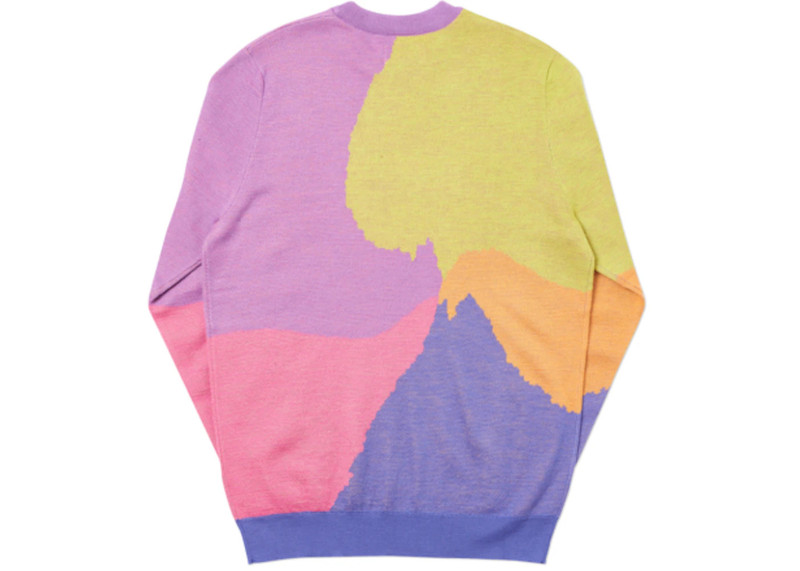 PALACE Palace Whirl Knit Green/Yellow/Purple outlook
