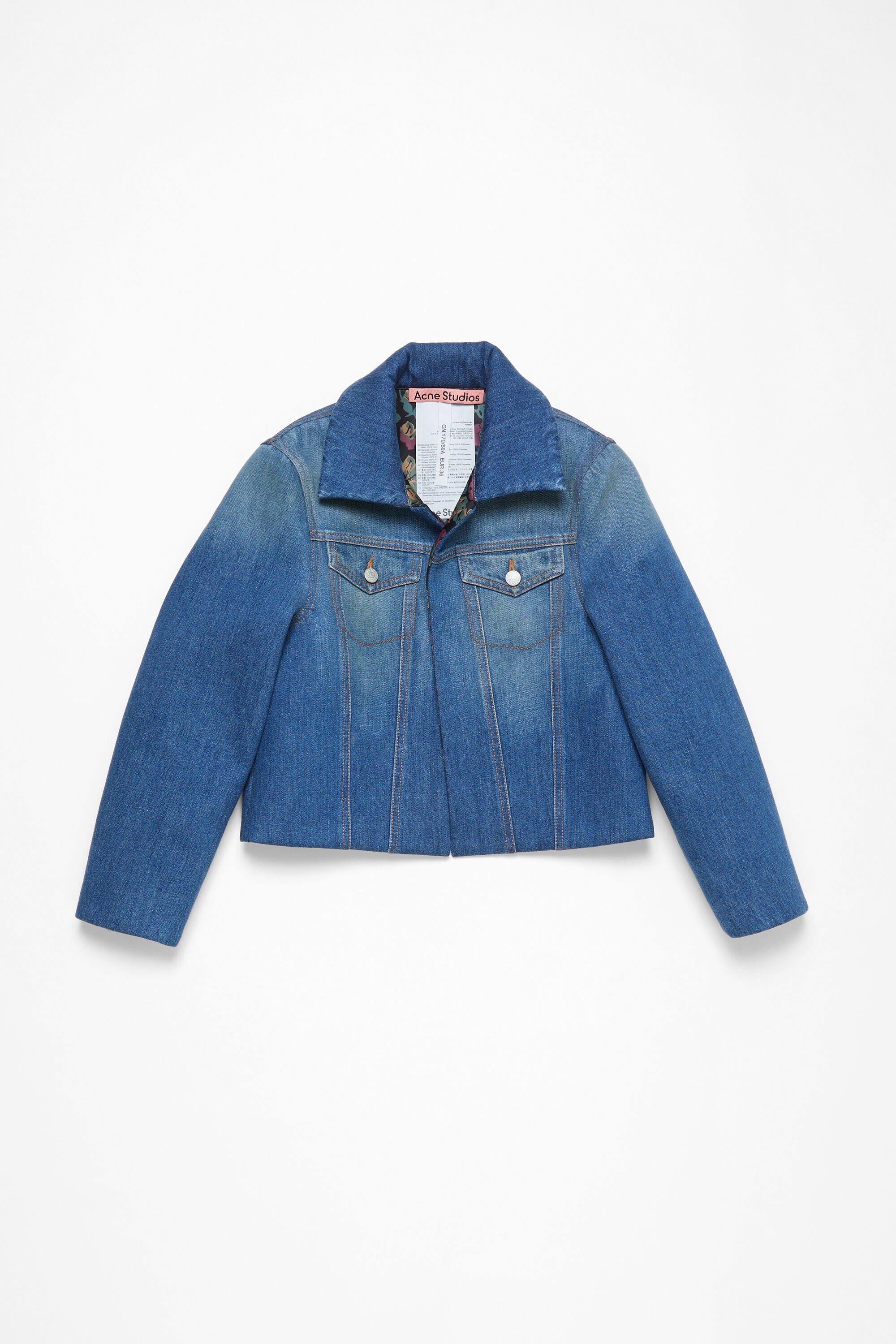 Bonded denim jacket - Mid Blue - 6