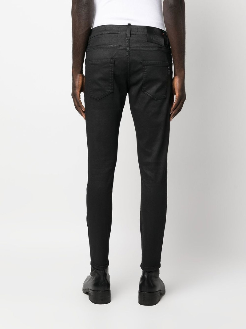 skull-patch skinny-cut jeans 4