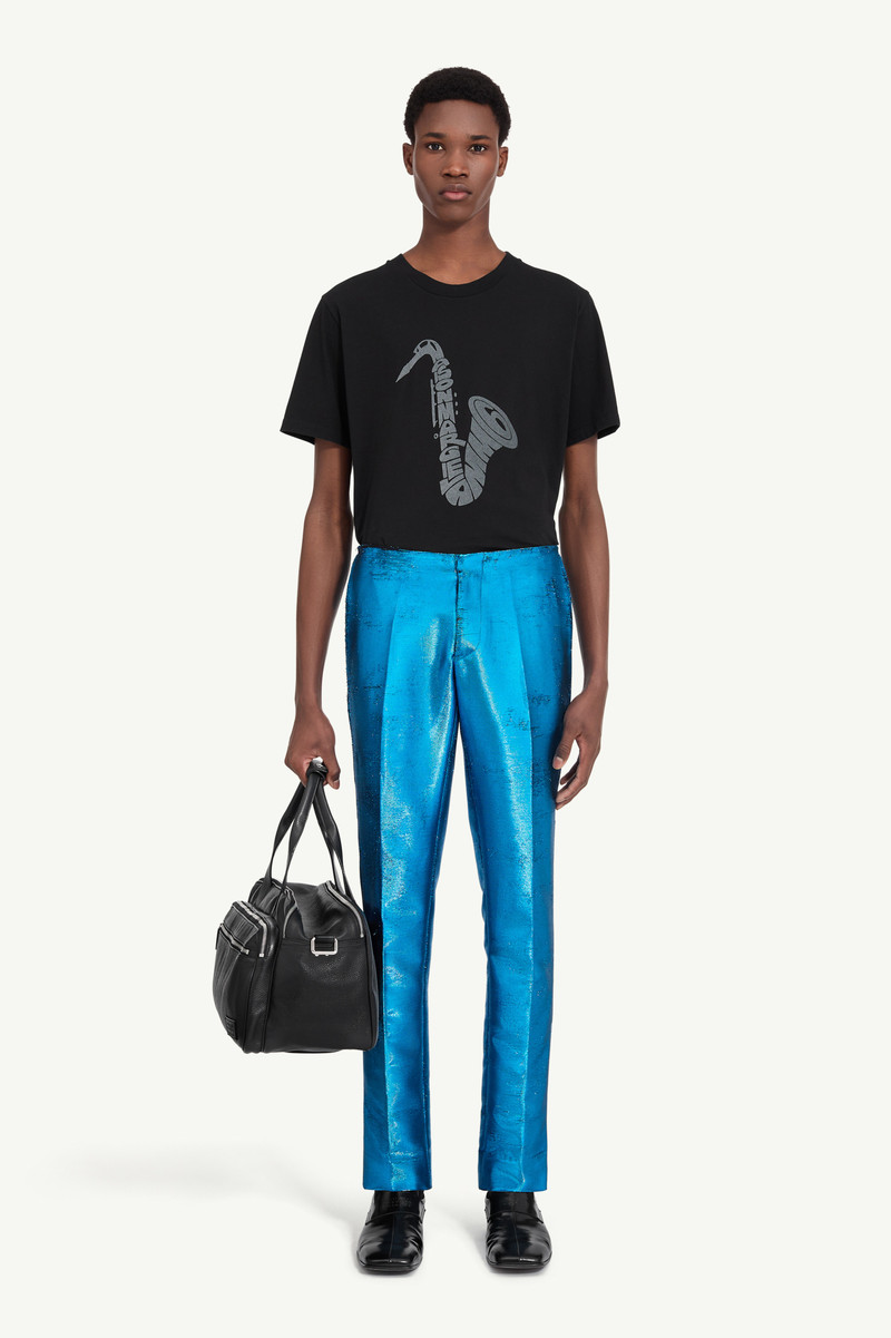 MM6 Maison Margiela Distressed jacquard trousers outlook