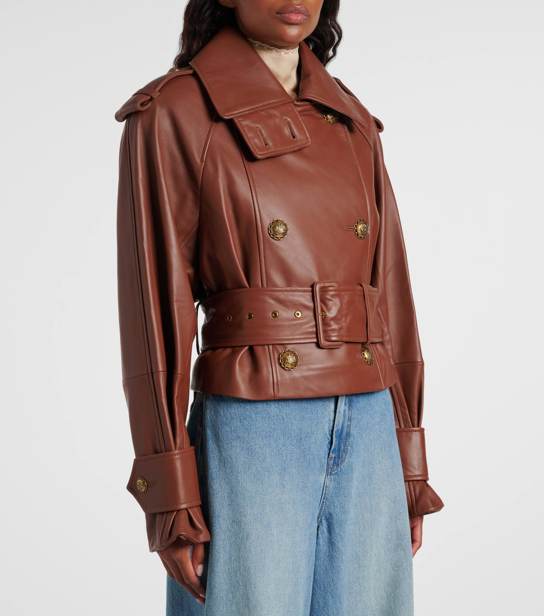 Hypnotic cropped leather jacket - 6