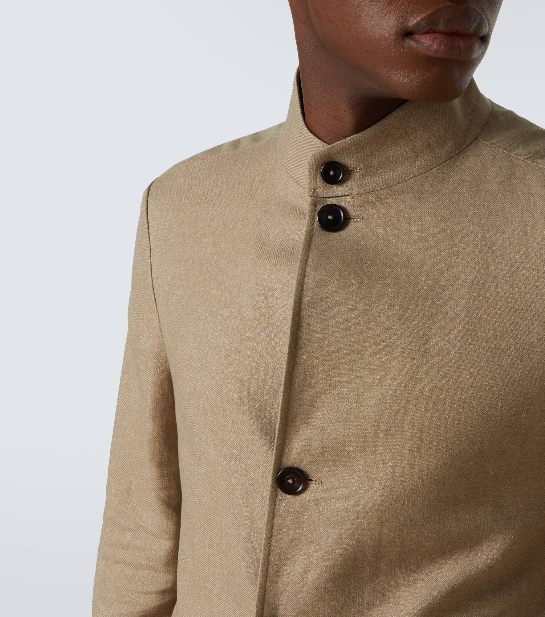 Chore linen and wool blazer - 5