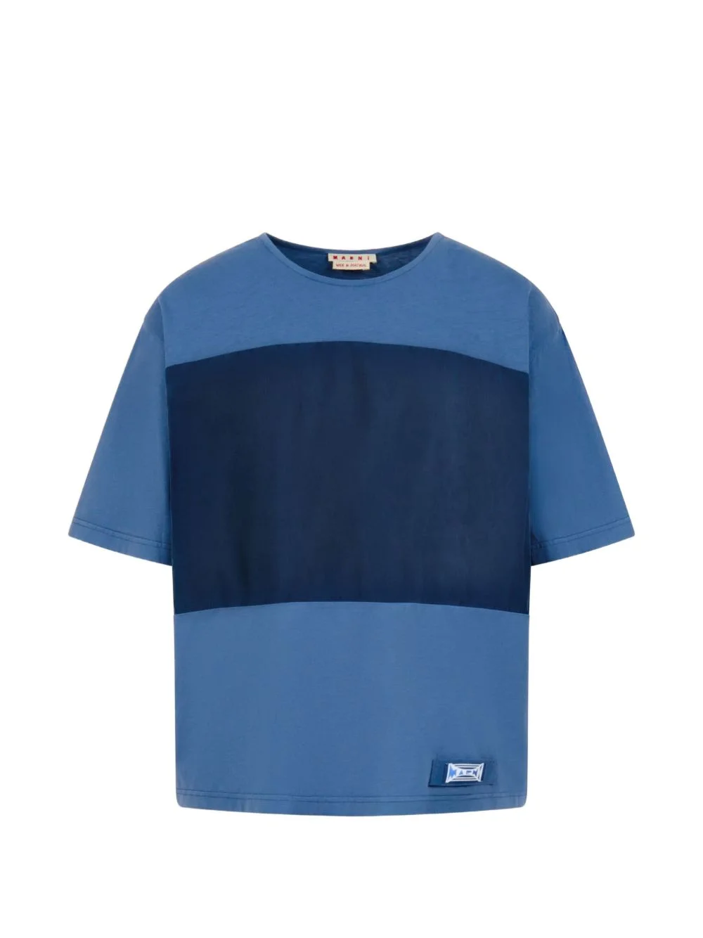 colour-blocked logo T-shirt - 1