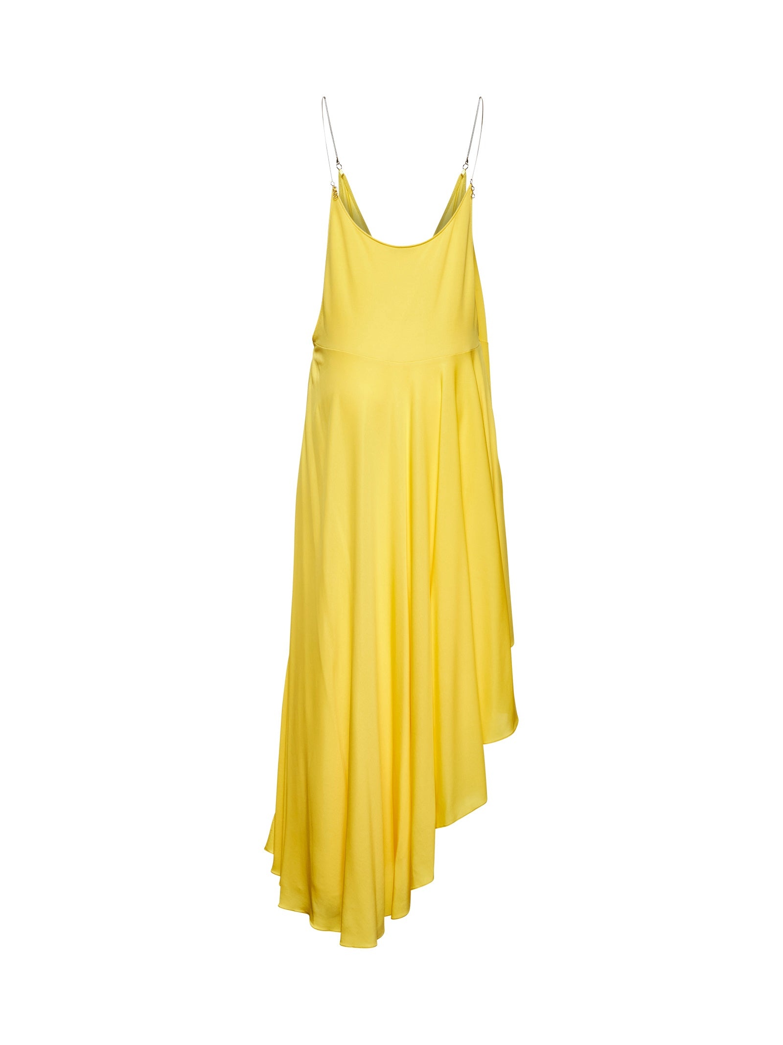 Yellow matte jersey slip dress - 2
