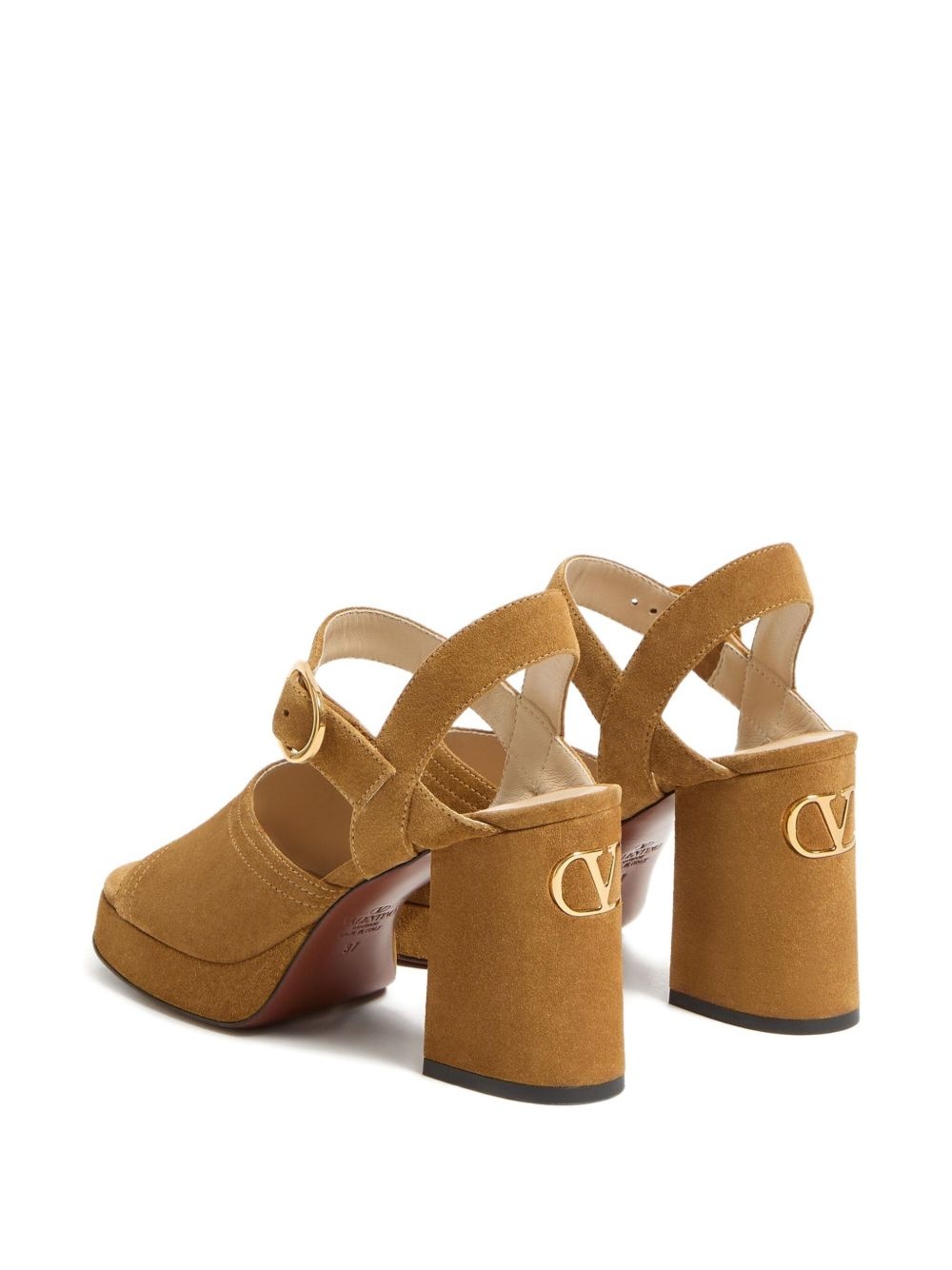FAWCETTE PLATFORM CRUST LEATHER SANDAL 100MM - 3