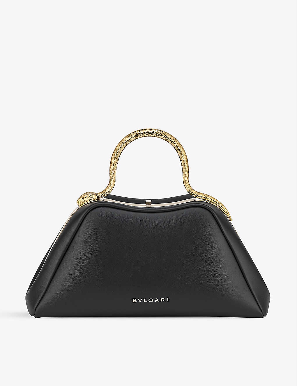 Serpentine leather top-handle bag - 1