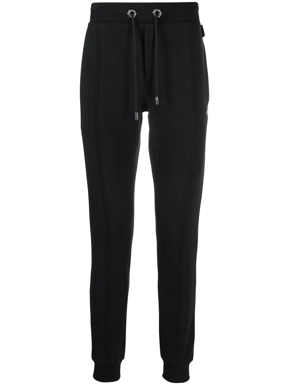 skinny-fit track pants with logo patch - 1