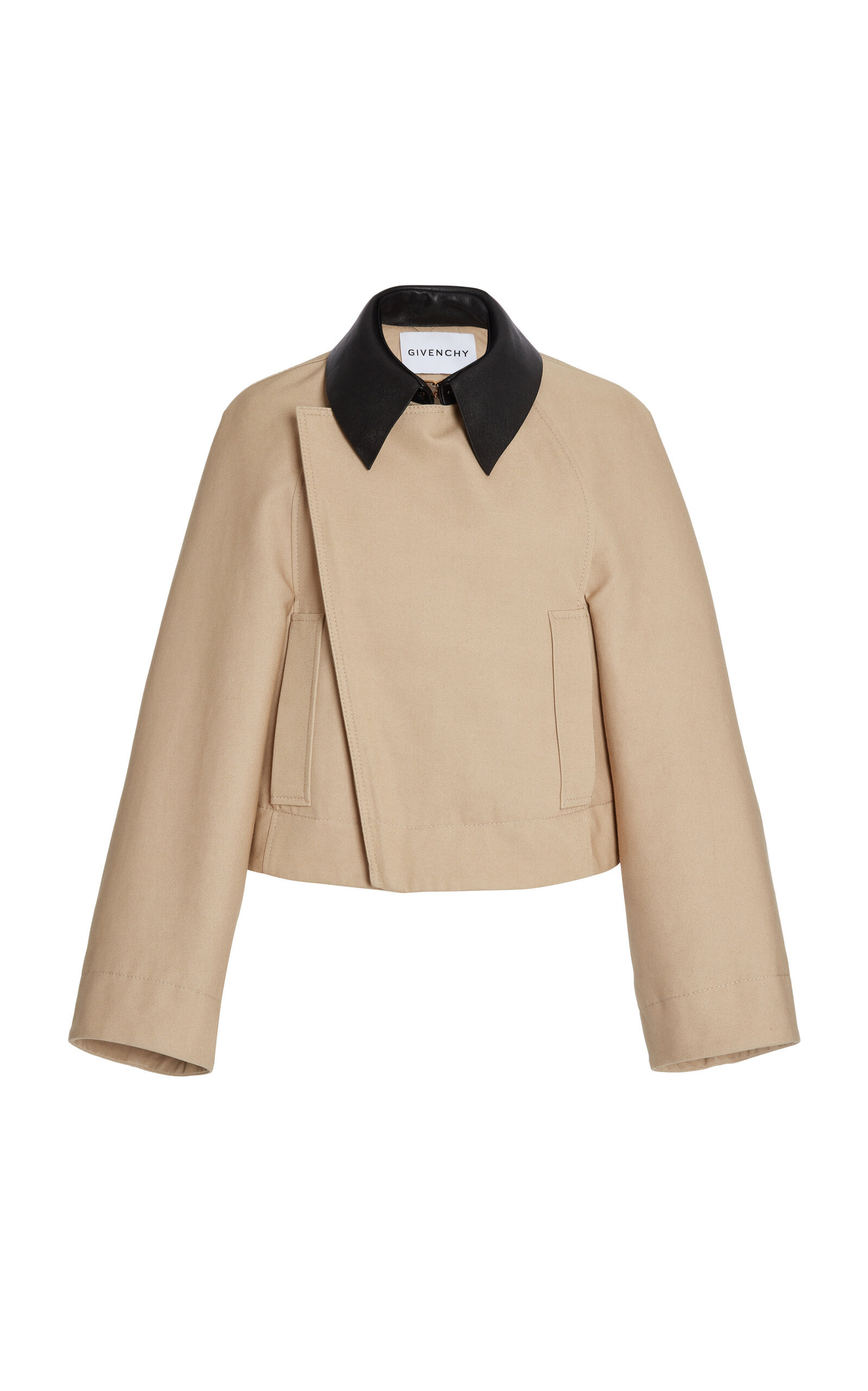 Contrast-Trim Cotton-Blend Caban neutral - 5