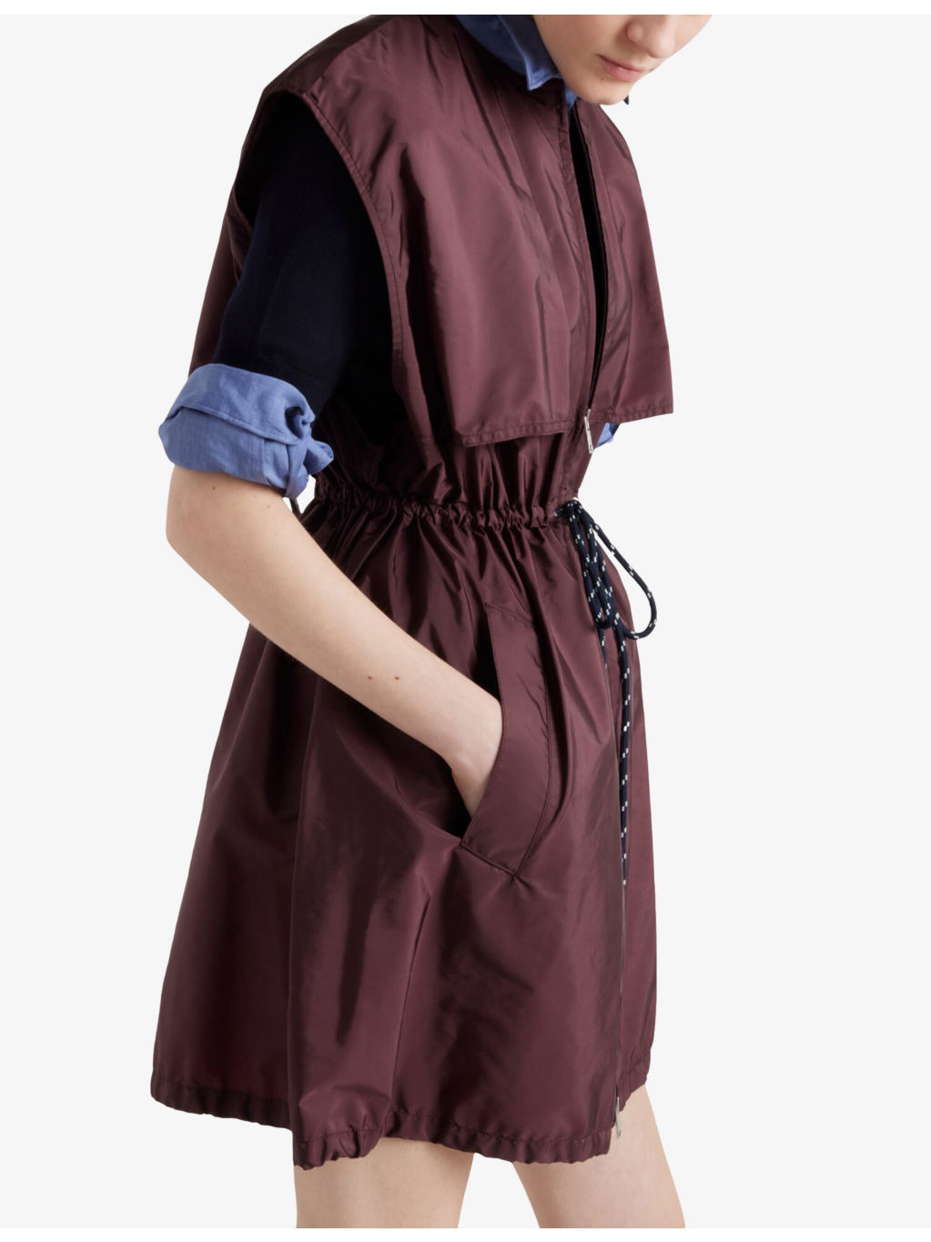 Triangle-Logo Re-Nylon Mini Dress - 3