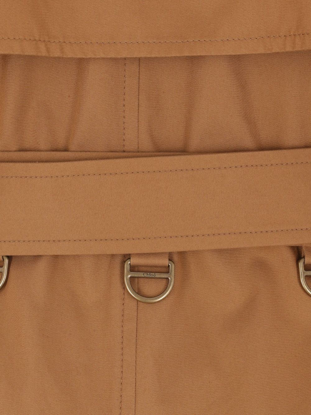 double-breasted belted trench coat - 4