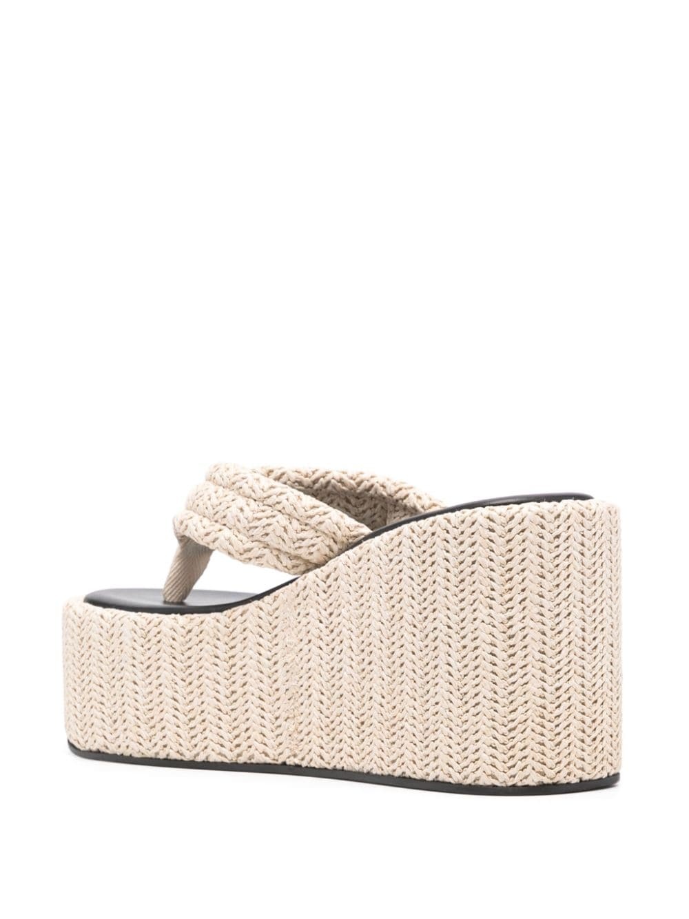 95mm raffia wedge sandals - 3
