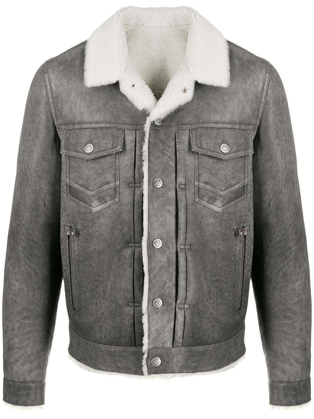 shearling shirt jacket - 1