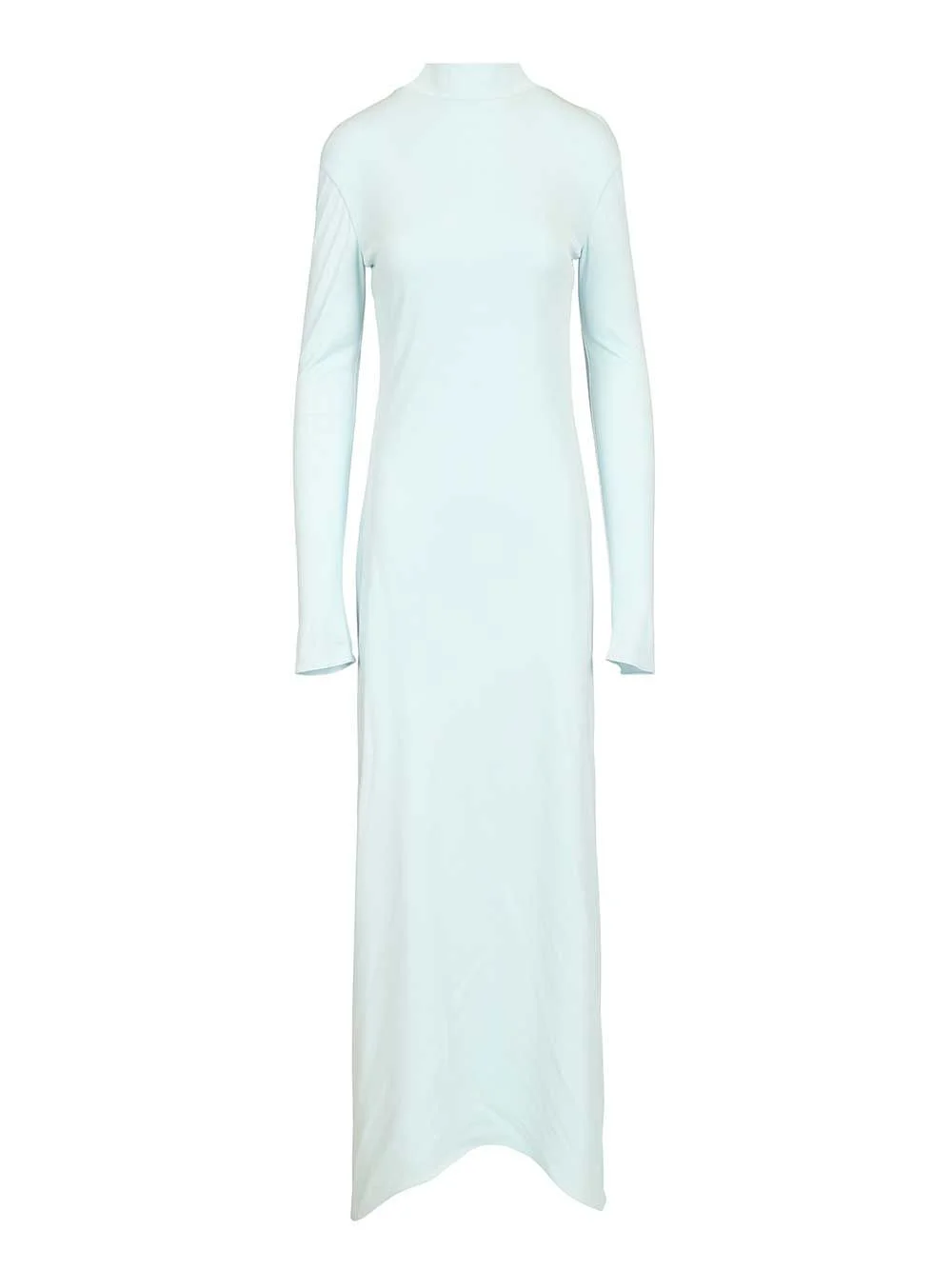 Crepe Jersey Long Sleeve Evening Dress Dresses Light Blue - 1
