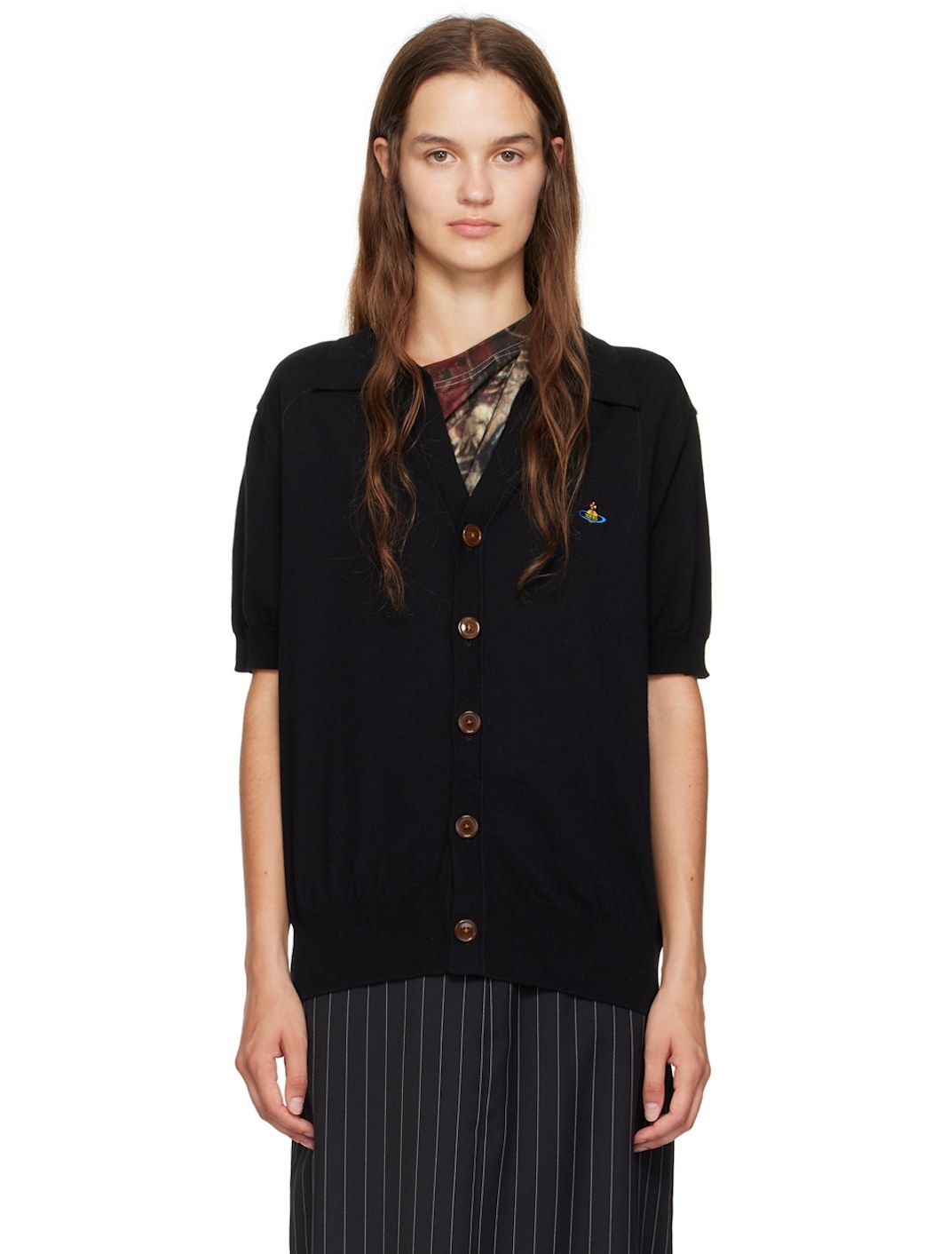 Black Polo Cardigan - 1