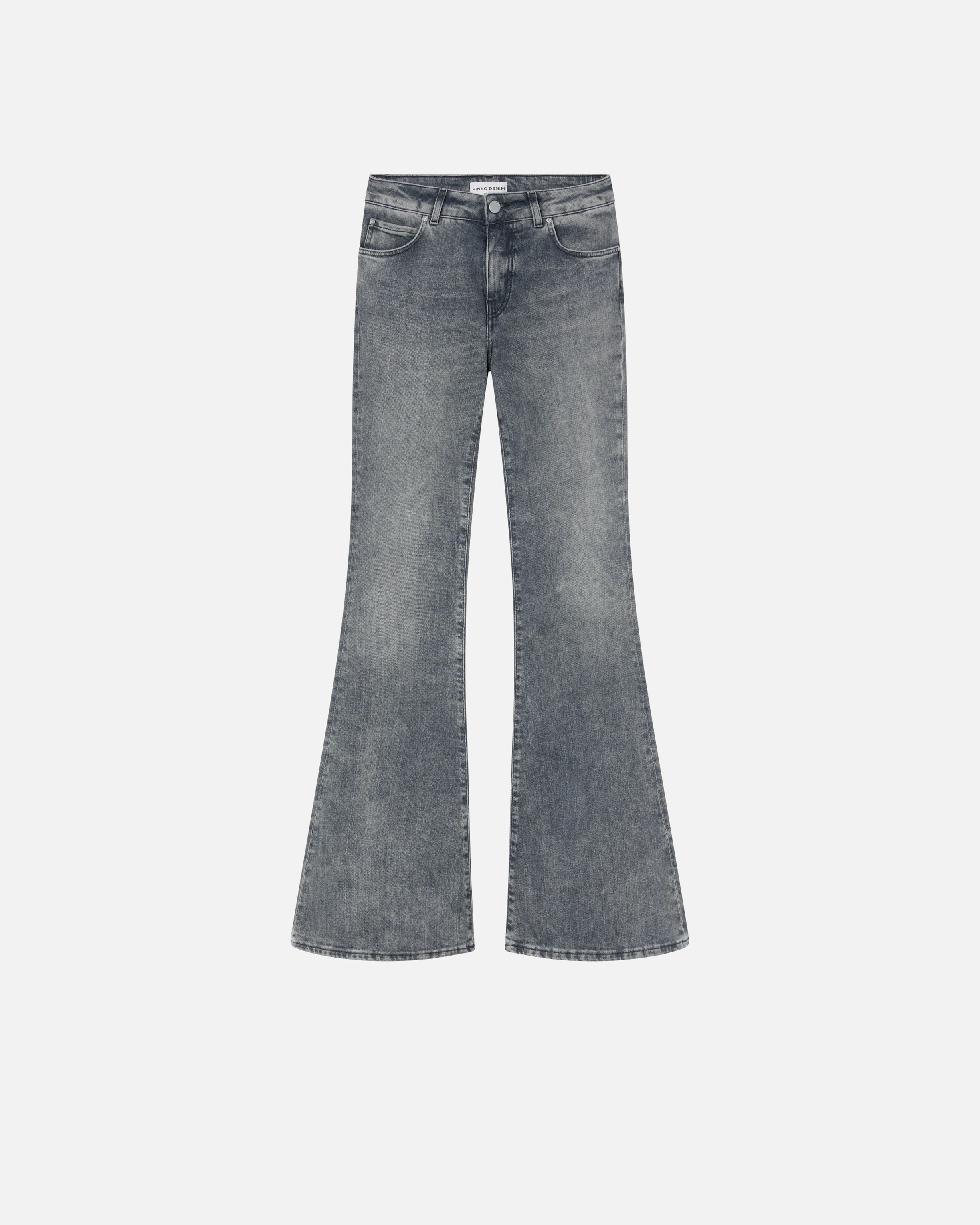 FLARED GREY DENIM JEANS - 1