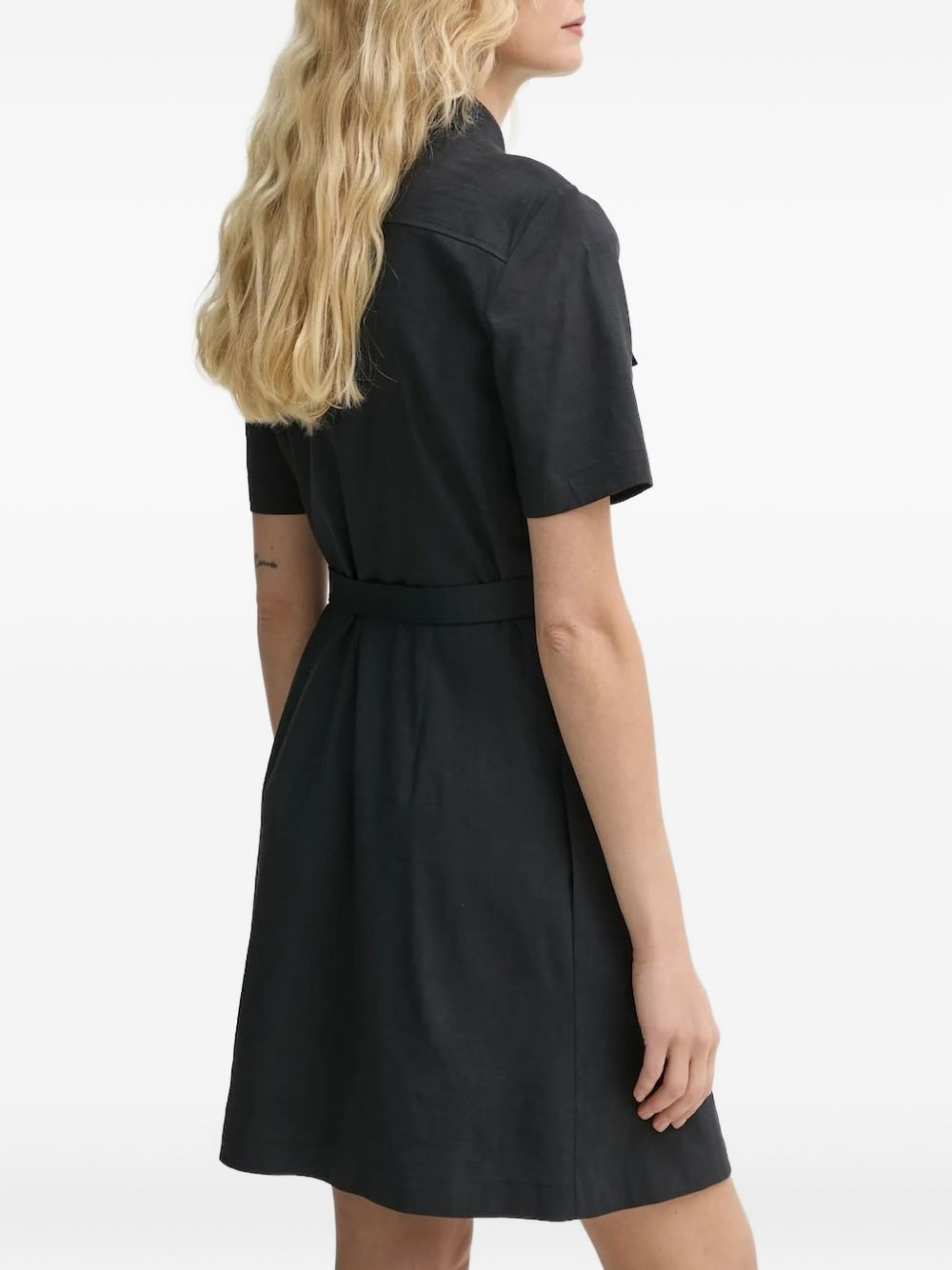 belted shirt mini dress - 2