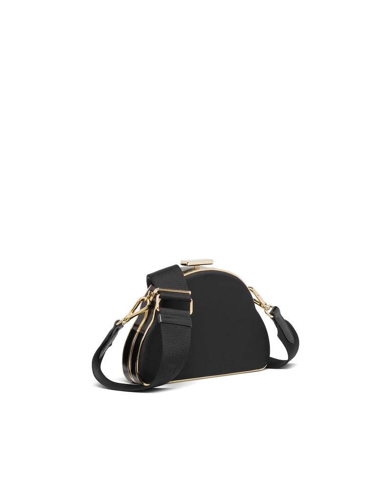 Padded nylon and leather Prada Eclipse clutch 3