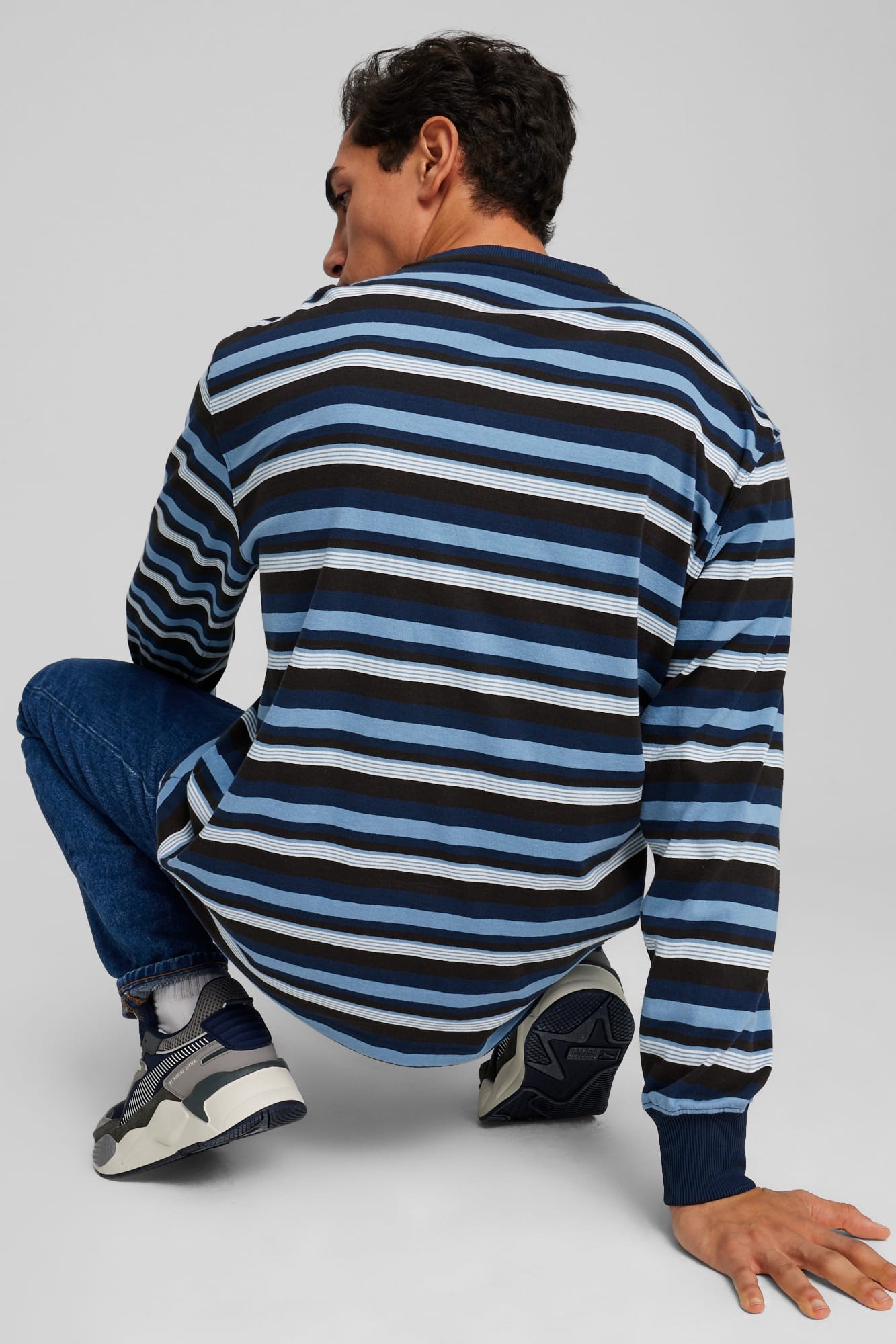 DOWNTOWN 180 Men's Striped Tee - 7