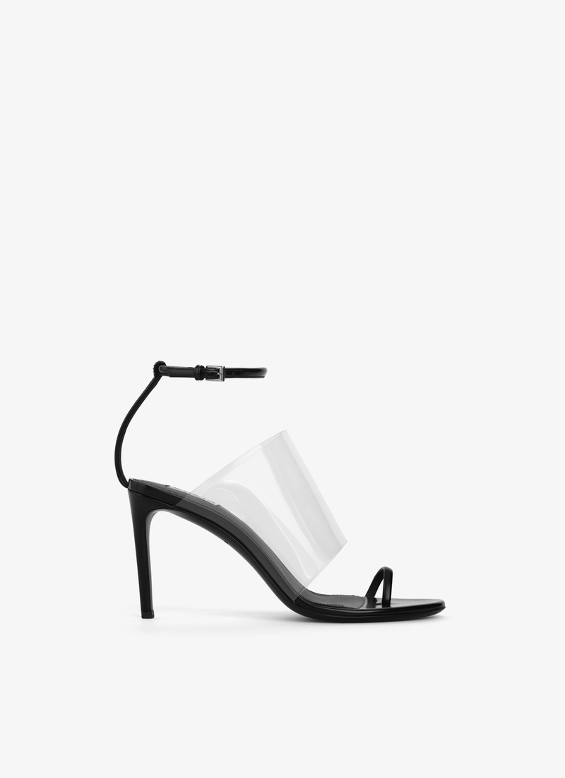 ASYMMETRIC SANDALS IN LEATHER - 1