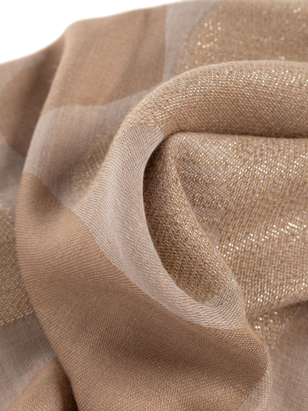heart-pattern fringed scarf - 3