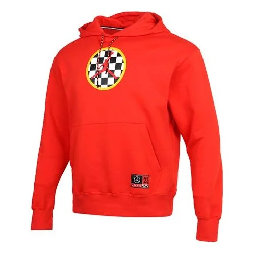Men's Air Jordan Sport DNA Logo Printing Fleece Pullover Red CV2785-673 - 1