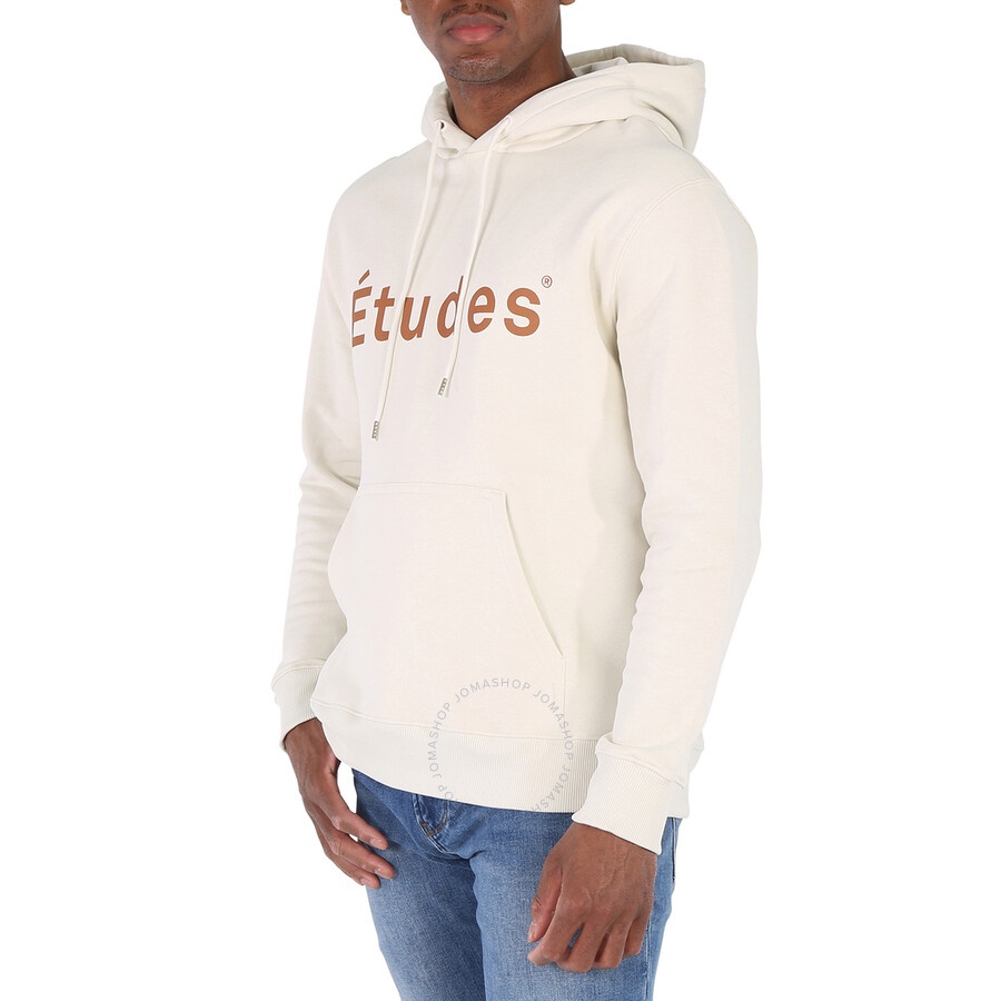 Etudes Men's Chalk Logo-Print Organic-Cotton Hoodie - 5