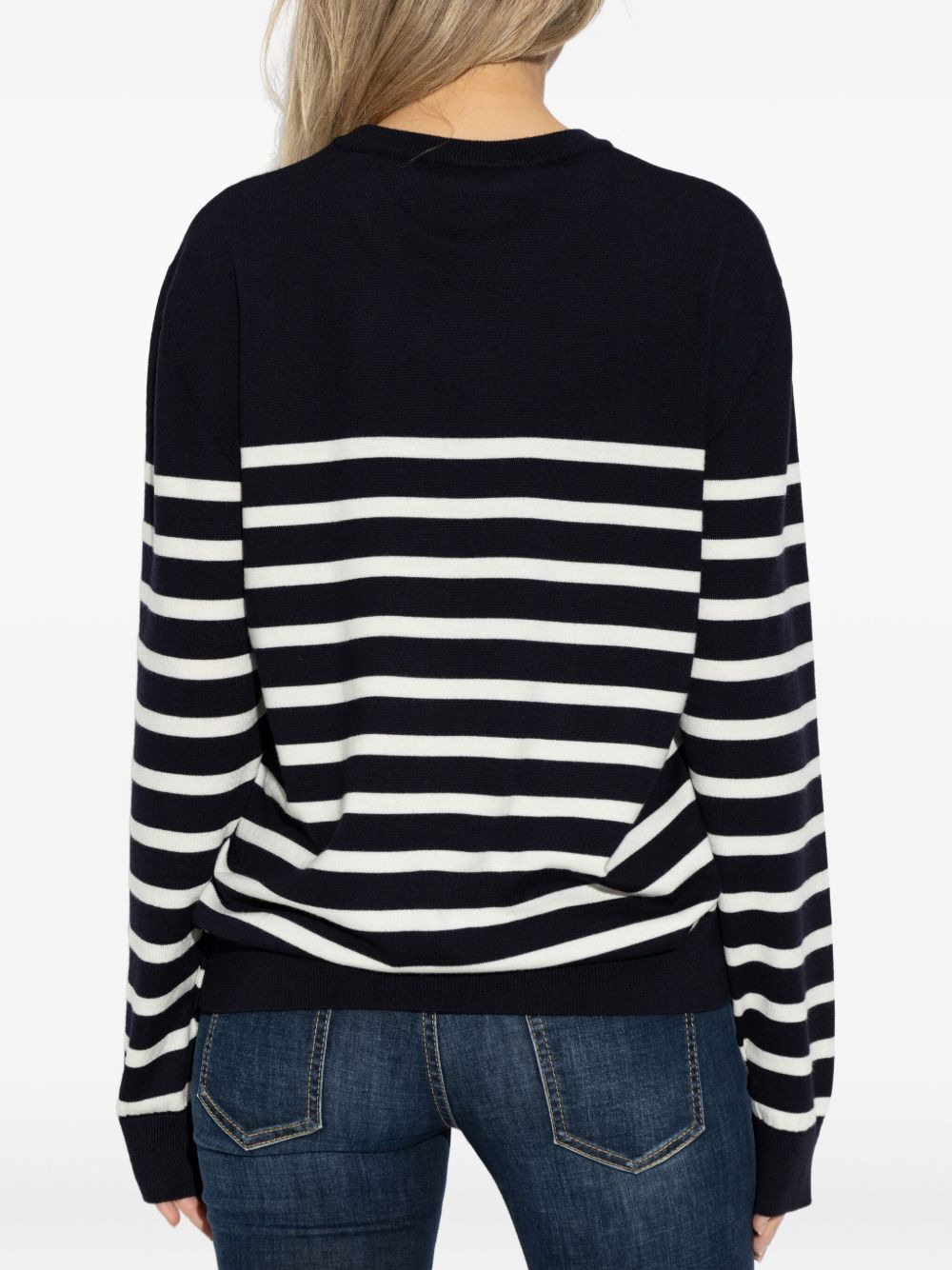 striped-pattern wool sweater - 4