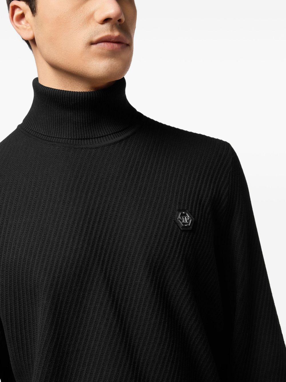ribbed turtle-neck sweater - 4