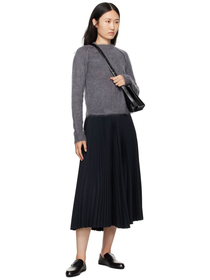 Gray Virgin Wool Brushed Sweater 5
