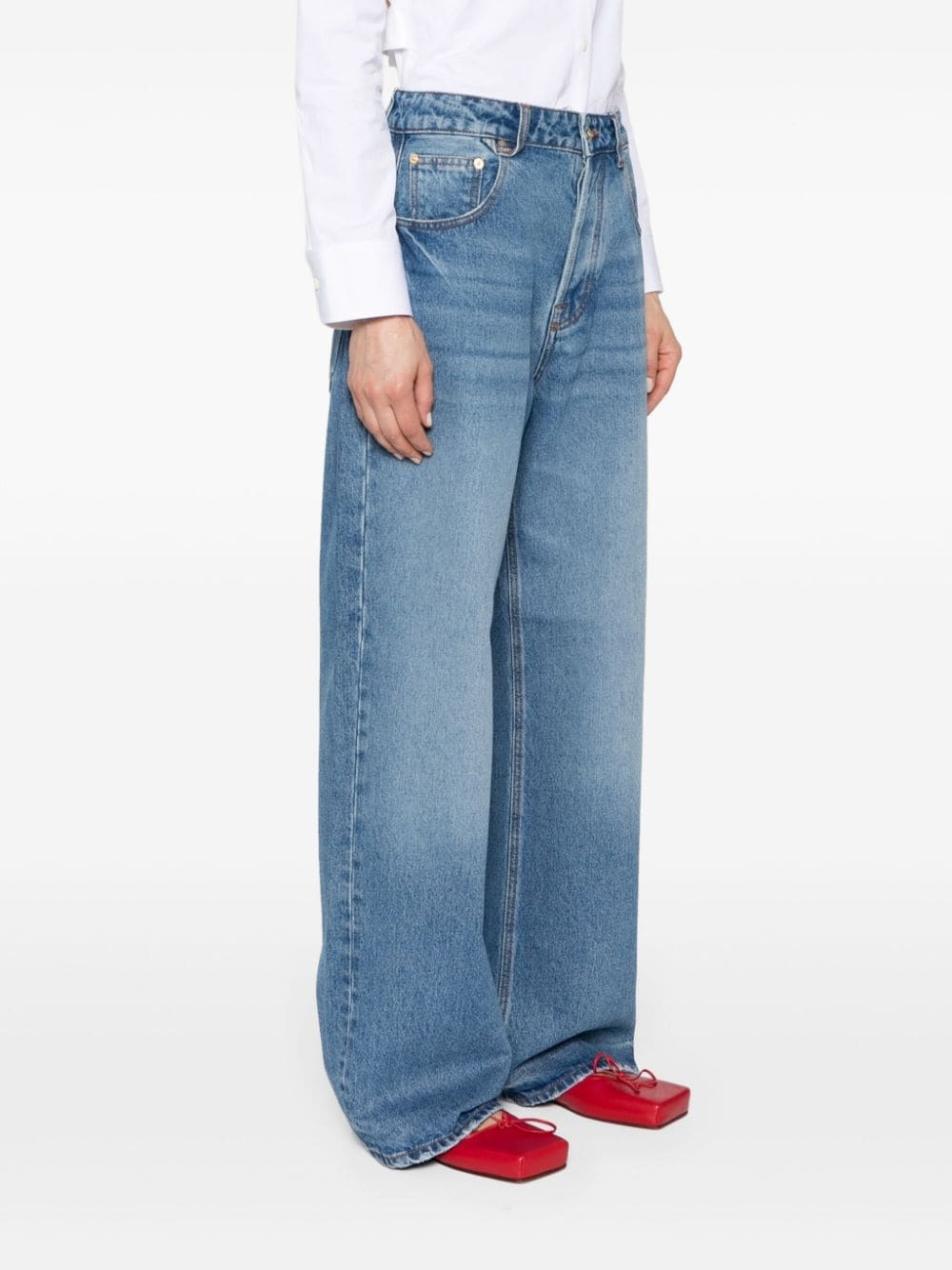 NÃ®mes mid-rise wide jeans - 4